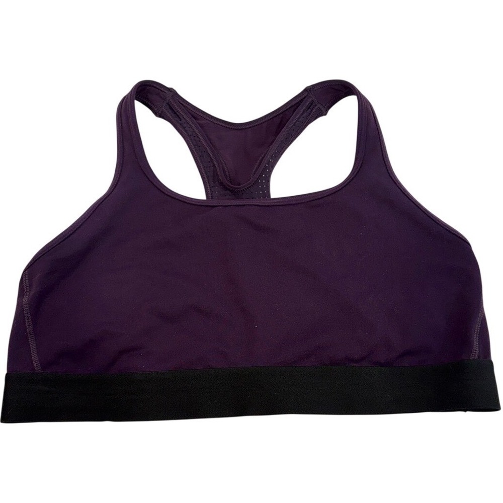 Victorias Secret Victoria Sport The Player Racerback Sports Bra Purple Black XL